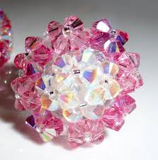 Bague La Vie En Rose En Perles De Cristal Swarovski Bague Par Perles And Pinpin Perles De Cristal Bague En Cristal Perles Roses