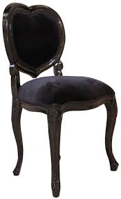 Black And White Striped Vanity Chair French Noir Black Painted Heart Chair Vanitychair Decor Gothic Furniture Gothic Vanity