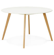 Descriptif table de nuit blanche. Table De Cuisine Ronde Amy Blanche Style Scandinave O 120 Cm