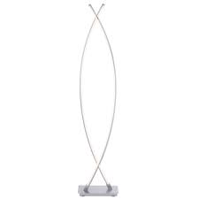 Led Stehlampe Stahl Silber Gebogen Hohe 122 Cm Etc Shop