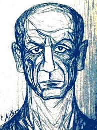 Picasso.com is the resource for picasso art and modern masters. Portrait De Pablo Picasso Blue Version Zeichnungen Von Cindy Millet Artmajeur