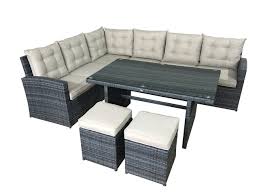 Amazon De Jet Line Garten Lounge Set La Palma In Grau Sitzecke Aus Polyrattan Ecksofa Gartenmobel Set Sitzgruppe Balkon Terasse