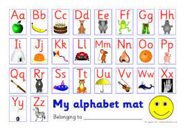 Uppercase and lowercase letters refer to all letters used to compose the english language. Alphabet Picture Mat Uppercase With Lowercase Sb5841 Sparklebox