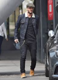 Fall Men Outfits With Flat Caps Thelatestfashiontrends Com Raw Denim Jacket David Beckham Style Mens Hats Fashion