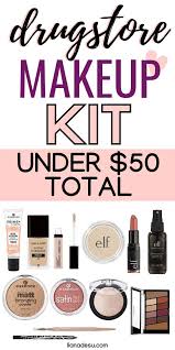 Full Face Of Drugstore Makeup Kit Under 50 Liana Desu In 2020 Makeup Starter Kit Drugstore Makeup Best Drugstore Makeup