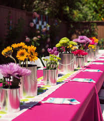 Birthday Table Decoration Ideas With Flowers Pin On Party Events