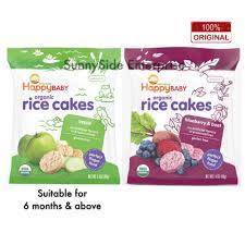Happy Baby Organic Rice Cake 2 Flavours Shopee Malaysia