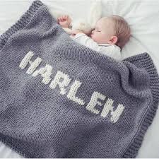 Personalised Hand Knitted Luxury Baby Blanket By The Letteroom Notonthehighstreet Com