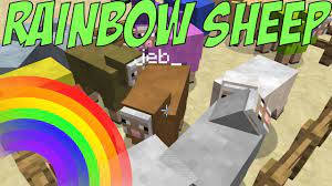 Minecraft 1.7.3 - Rainbow Sheep - YouTube
