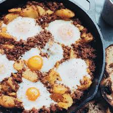 Breakfast For A Crowd Baked Eggs With Chorizo Chorizo And Potato Recipes