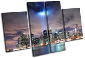 Occupying eight of the 16 acres at the world trade center, the 9/11 memorial and museum are tributes to the past and a place of hope for the future. New York City Nyc 911 Twin Towers World Trade Centre Memorial Canvas Art Print Ebay