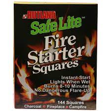 This product has been stringently tested and complies with the south coast air quality management district rule 1174 ref. Rutland Safe Lite Fire Starter Squares 144 Pack 50b The Home Depot