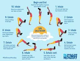 Refresh Your Destress Monday With A Sun Salutation How To Start Yoga Yoga Sun Salutation Sun Salutation Sequence