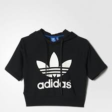 Womens Black Adidas Crop Top Adidas Running Crop Hoodie 45 Liked On Polyvore Featuring Tops Hoodies Adidas Pullover Hoodie Pullover Pul Cropped Hoodie Adidas Pullover Adidas Women