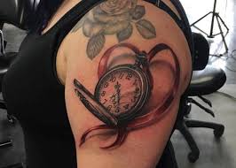 1 day, 10 hours, 27 minutes and 18 seconds pocket watch holder and fob with g.f seal with black ribbon and chain.1890 $20.0. Heart Disease Ribbon And Pocket Watch Jesse Vickers