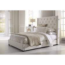 The headboard has a cove inlay and deep button tufted design for a traditional look. Right2home Upholstered Shelter Footboard And Rails Walmart Com Walmart Com