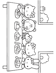 Hello kitty is in the 3rd grade and likes to learn about the world. Happy Birthday Hello Kitty Coloring Pages Coloring Home