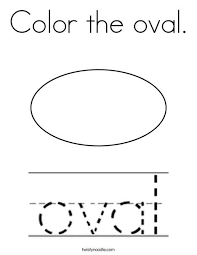 Color The Oval Coloring Page Twisty Noodle Shape Coloring Pages Preschool Curriculum Themes Shapes Preschool