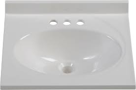 Cultured marble vanity top in white with white sinks. Vanity Tops Cultured Marble Castle Wholesalers