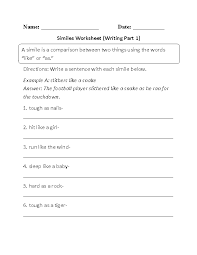 Englishlinx Com Similes Worksheets Simile Worksheet Simile Writing Similes