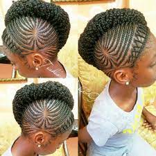 Central Bun With Braids Braidsforkids Cornrow Hairstyles Natural Hair Styles Braided Hairstyles