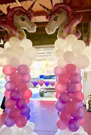 Magical Unicorn Balloon Pillars Unicorn Party Ideas Unicorn Balloon Columns Ballon Column Balloon Decorations Event Decor