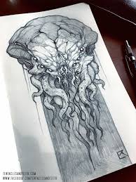 Cthulhu Drawing By Tentaclesandteeth Cthulhu Art Cthulhu Tattoo Tentacle Art