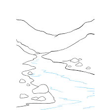 How To Draw A River Really Easy Drawing Tutorial Drawing Tutorial Easy Easy Drawings Drawing Tutorial