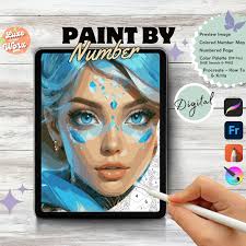 Paint by Numbers Beautiful Woman Portrait Digital Printable Feminist Color  by Number Printable Coloring Sheets Adult Coloring Pages