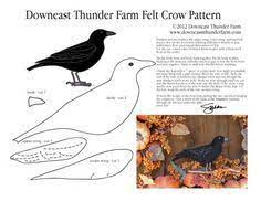Crow Felt Pattern Stuffed Animal Pattern How To Make A Toy Animal Plushie Tutorial Plushies Tutorial Bir Stuffed Animal Patterns Bird Template Felt Pattern