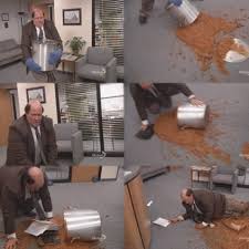 Andrew rea recreates food from tv on 'binging with babish' these pictures of this page are about:kevin chili office meme. Meme Generator Kevin Trying To Clean Up Chili Newfa Stuff