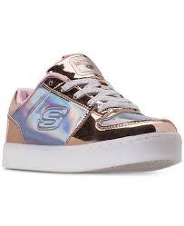 Skechers Girls S Lights Energy Lights Shiny Sneaks Light Up Athletic Sneakers From Finish Line Reviews Finish Line Athletic Shoes Kids Macy S