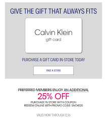 This prepaid gift card is redeemable for merchandise sold on calvinklein.com and participating calvin klein store locations in the united states, puerto rico and guam. Calvin Klein Looking For The Perfect Gift We Ve Got You Covered Milled