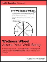 Wellness Wheel Worksheet A Comprehensive Health Education Lesson Plan Health Lesson Plans Middle School Health Wellness Wheel