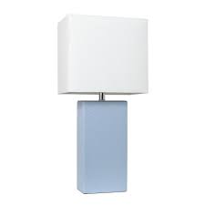 Our products will help to enhance your room with elegance and sophistication. 21 Monaco Avenue Modern Leather Table Lamp Periwinkle Elegant Designs Target