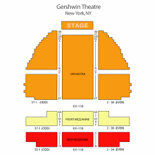 george gershwin theatre seating chart theatre in new york