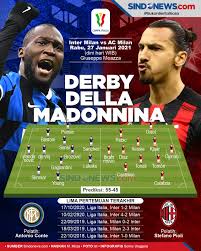 It's time for #intermilan, it's time for the #derbymilano: Sindografis Coppa Italia Inter Milan Vs Ac Milan Pertaruhan Harga Diri
