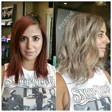 Pravana On Instagram Rp Bescene Total Transformation From Permanent Red Violet To A Dimensional Ash Red Blonde Hair Ash Blonde Balayage Ash Hair Color