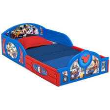 For instance, some toddler beds recommend using it for kids up to age five or 50 pounds. Disney Mickey Mouse Plastic Sleep And Play Toddler Bed With Attached Guardrails Delta Children Target