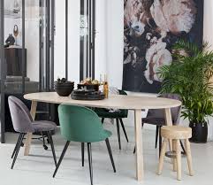 woood exclusive lange jan uitschuifbare eettafel rond eikenhout blank geschuurd eettafel decoraties eetkamertafel