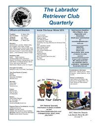 Maybe you would like to learn more about one of these? 2012 Lrc Winter Pdf The Labrador Retriever Club