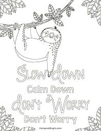 The sloth is the most cute and popular arboreal mammals in this planet. 13 Cute Sloth Coloring Pages Printable Activities Party Bright