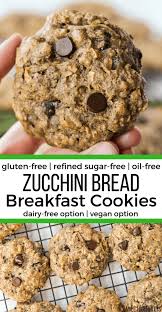 This zucchini bread, which i mashed together from several sources, has never failed me. Zucchini Bread Breakfast Cookies Gluten Free Refined Sugar Free Oil Free Dairy Free Option Vegan Option Mile High Mitts