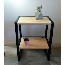 table de chevet en acier bois hiba table de chevet bois chevet bois table de chevet