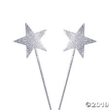 Silver Glittery Star Wands Oriental Trading Star Wand Wands Sparkles Glitter
