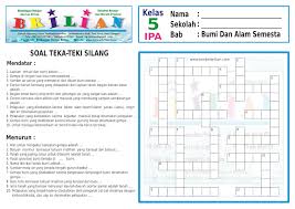 Kumpulan Soal Teka Teki Silang Tts Ipa Kelas 5 Sd Kepingan Bumi Dan Alam Semesta Dan Kunci Jawaban Masuk Cpns