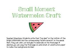 Small Moment Watermelon Worksheets Teaching Resources Tpt