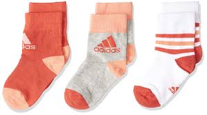 Adidas Kids Girls Ankle Socks 3 Pairs Cv7155 New