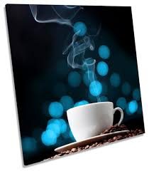 4.7 out of 5 stars 1,131. Coffee Blue Kitchen Print Canvas Wall Art Square Picture Ebay
