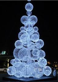 Led Outdoor Christmas Tree With White Balls Outdoor Christmas Tree Led Outdoor Christmas Tree Christmas Decorations Diy Outdoor